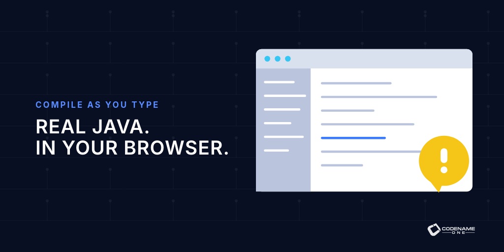 Try Real Java in Your Browser, Compiler Errors Included